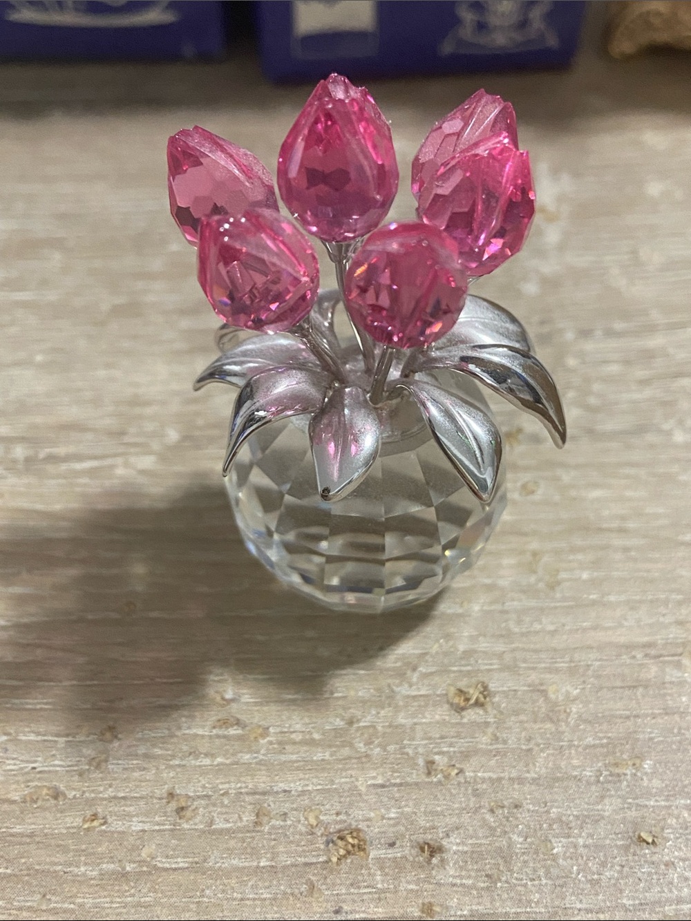 Vintage Swarovski Crystal Memories Tulips Rose Rhodium #626874 Retired No Box